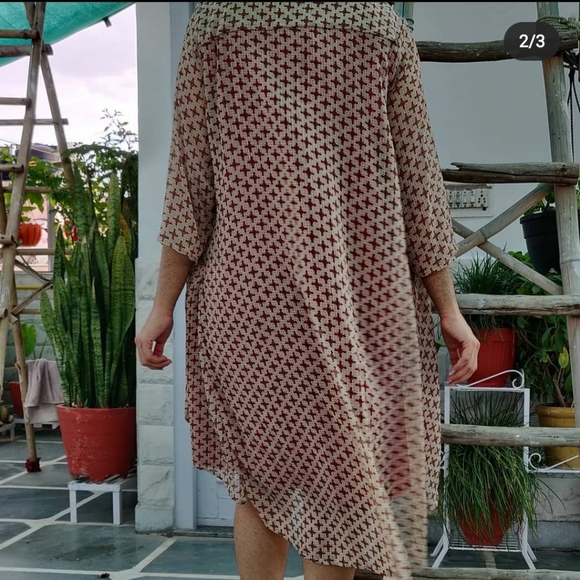 Brick Red Dress with Jacket - Picture 2 of 3